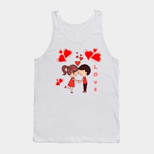 "love you " happy Valentine's Day Tank Top